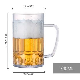 Household Large-capacity Acrylic Drop-proof Beer Mug With Handle