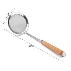 304 Stainless Steel Wooden Handle Colander Spicy Hot Pot Strainer M Fishing Line