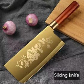 Gold Kitchen Household Alloy Bone Cutting Slice Knife Set