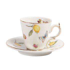 European-style Retro Ceramic British Golden Edge Large Tea Cup Set