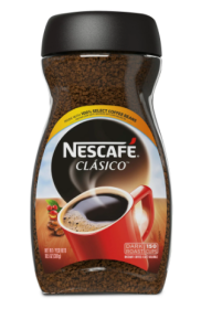 Nescafé Clasico;  Dark Roast Instant Coffee 10.5 oz.