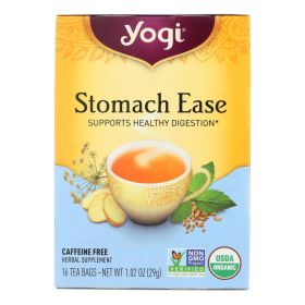 Yogi Organic Stomach Ease Herbal Tea - 16 Tea Bags - Case of 6