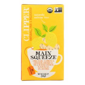 Clipper Tea - Organic Tea - Main Squeeze - Case of 6 - 20 Bags