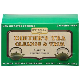 Only Natural Dieter's Tea Cleanse and Trim Country Herbal - 24 Tea Bags