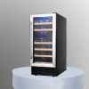 15 Inch Wine Cooler Refrigerators 28 Bottle Stainless Steel, Digital Temperature Control