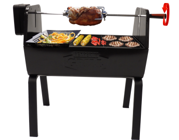 Expert Grill Charcoal Portable Rotisserie BBQ Grill