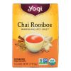 Yogi Organic Herbal Tea Caffeine Free Chai Rooibos - 16 Tea Bags - Case of 6