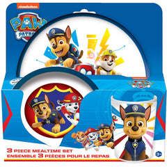 Paw Patrol Chase 3 Pc Melamine Dinnerware Set