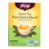 Yogi Organic Green Tea Caffeine Free - 16 Tea Bags - Case of 6