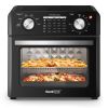 Geek Chef Air Fryer 10QT, Countertop Toaster Oven, 4 Slice Toaster Air Fryer Oven Warm, Broil, Toast, Bake, Air Fry, Oil-Free, Black Stainless Steel,