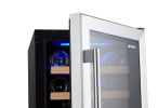 15 Inch Wine Cooler Refrigerators 28 Bottle Stainless Steel, Digital Temperature Control