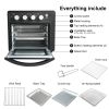 Simple Deluxe Air Fryer Oven; Toaster Oven Air Fryer Combo; Family Size Air Fryer Oven; 6 Accessories Included ; 25L Large Capacity; Black/ Matte Stai