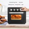 Simple Deluxe Air Fryer Oven; Toaster Oven Air Fryer Combo; Family Size Air Fryer Oven; 6 Accessories Included ; 25L Large Capacity; Black/ Matte Stai