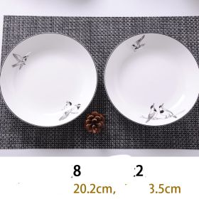 Bone China Dish Deep Plate Shallow Creative European Style