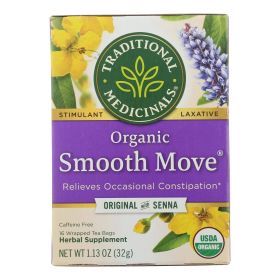 Traditional Medicinals Organic Smooth Move Herbal Tea - 16 Tea Bags - Case of 6 (SKU: 651000)