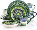 Elama Zen Mozaik 16 Piece Luxurious Stoneware Dinnerware Service for 4