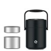 Healter 1.6 Litres Vacuum Insulated Food Flasks for Hot Food;  1600ml Stainless Steel Thermal Soup Container/ Food Jar with 2 inner boxes for Adult;