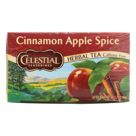 Celestial Seasonings Herbal Tea Caffeine Free Cinnamon Apple Spice - 20 Tea Bags - Case of 6 (SKU: 629709)