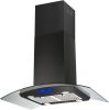 36 inch Stainless Steel Island Mount Range Hood 900CFM Tempered Glass w/LED Lights