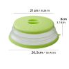 Microwave Cover For Food; 1pc Microwave Splatter Cover; Heating Folding Cover; Silicone Fresh-keeping Cover; Oil-proof Splash-proof Cover With Hook Co