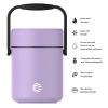 Healter 1.6 Litres Vacuum Insulated Food Flasks for Hot Food;  1600ml Stainless Steel Thermal Soup Container/ Food Jar with 2 inner boxes for Adult;